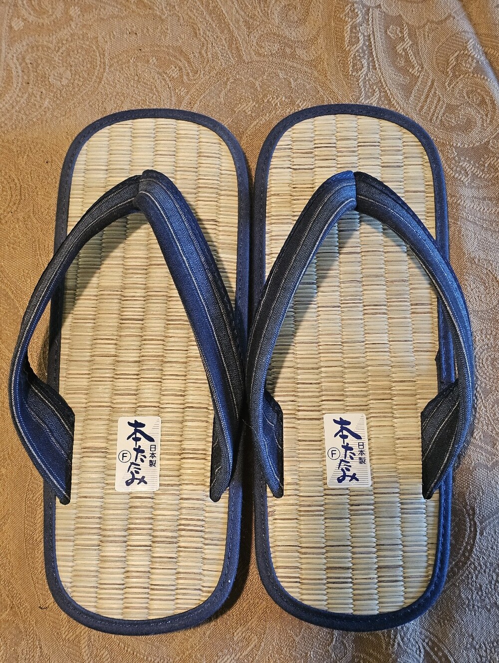 ISM Japanese Men Tatami Zori Sandals Igusa Straw Setta Kimono Flip Flops US 8-10